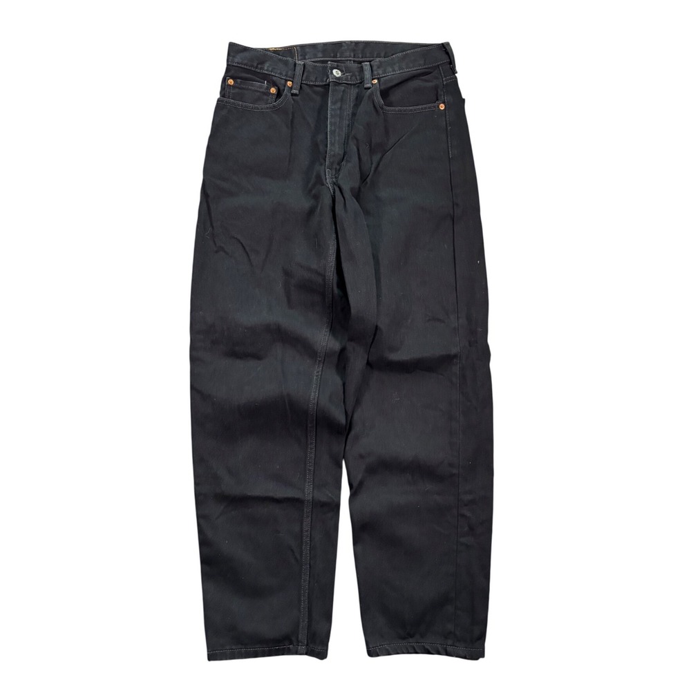 Levi's 505 Straight Leg Black Denim Jeans 33x32
